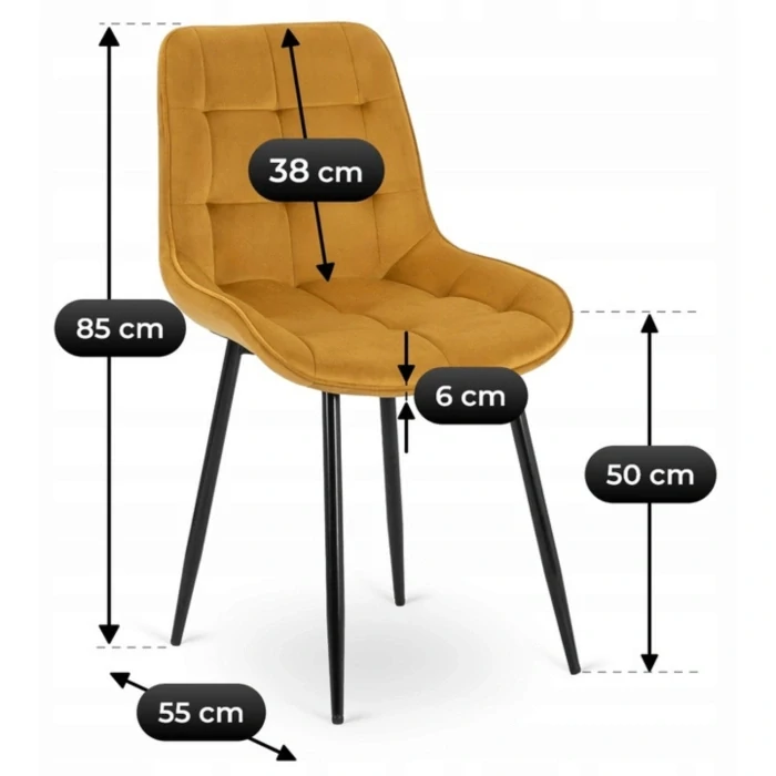 Stolička CHRIS, horčicová