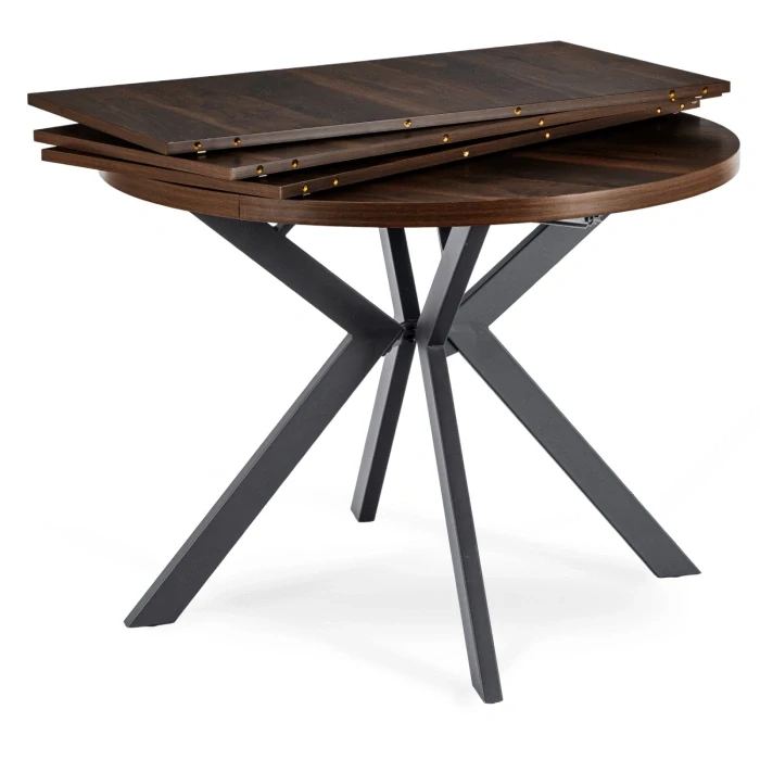 Stôl LUKAS 100-250 cm, orech/čierna