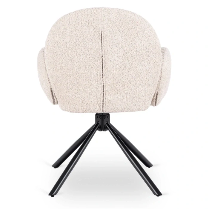 Otočná stolička MUSSO, béžová, boucle