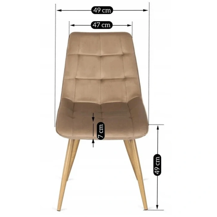 Zostava stôl SKUBI 120-160 cm, dub artisan + 4x stolička RODRI béžová