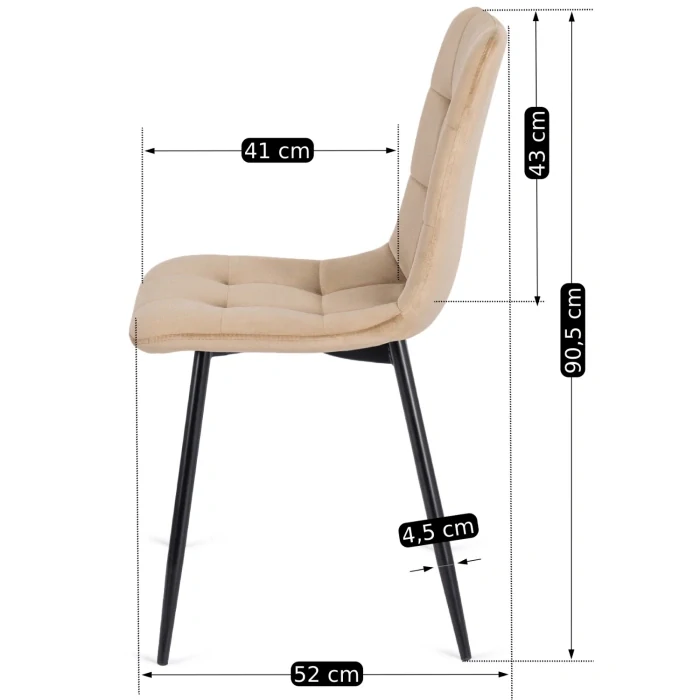 Zostava stôl HARRY 102-142 cm, dub craft+ 4x stolička PERU béžová