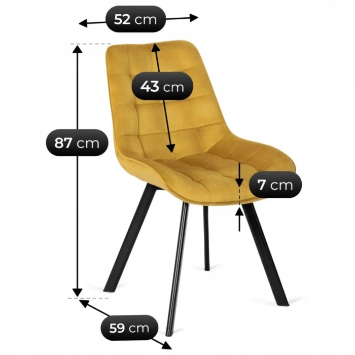 Zostava stôl HARRY 102-142 cm, dub craft+ 4x stolička RICK horčicová