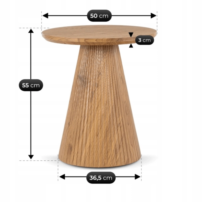 Stolík RANT 50 cm, dub