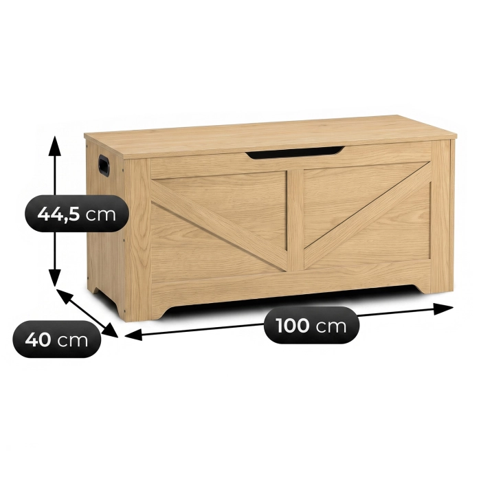 Komoda s funkciou sedenia/botník MARGOT 100 cm, dub