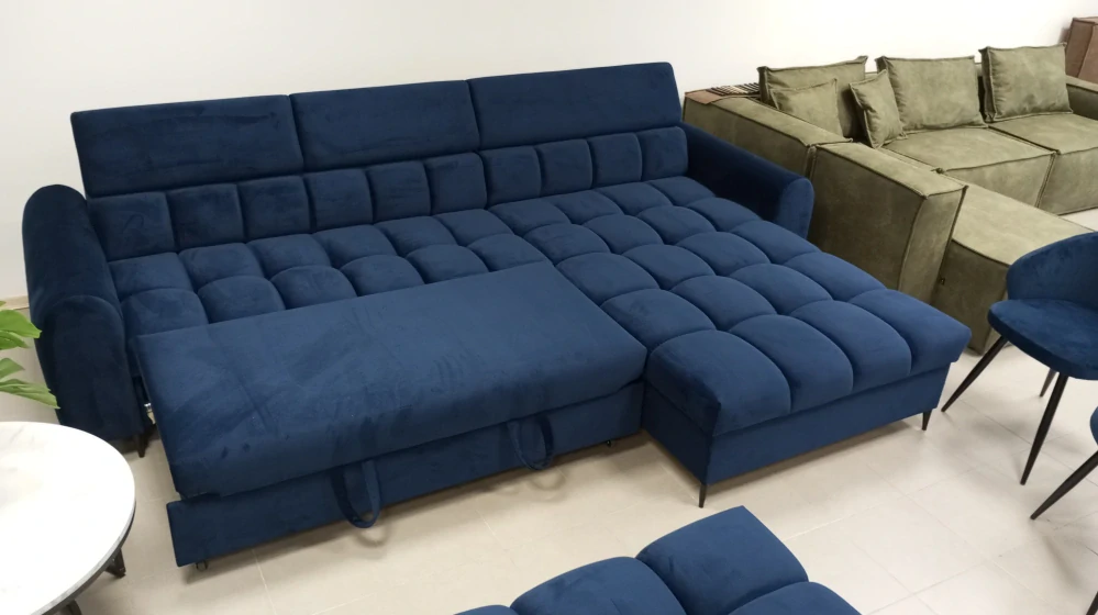 Sedačka PLAZA s otomanom na ležanie 350 x 200 cm ( s úl. priestorom+rozklad)