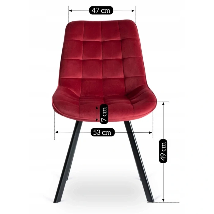 Stolička RICK, bordová