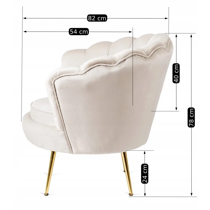 Kreslo ANGEL, krémové