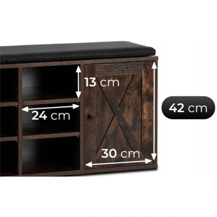 Botník ARYA 110 cm, rustikálny dub