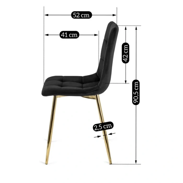 Stolička YORK, čierna