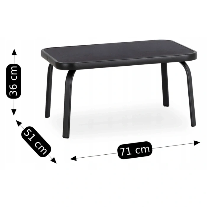 Záhradný nábytok MINNESOTA, čierna