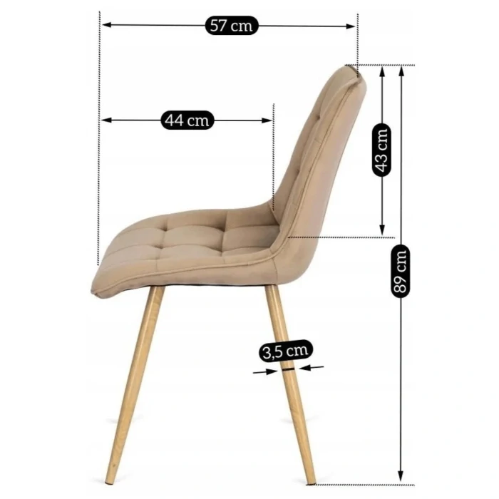 Zostava stôl SKUBI 120-160 cm, dub artisan + 4x stolička RODRI béžová