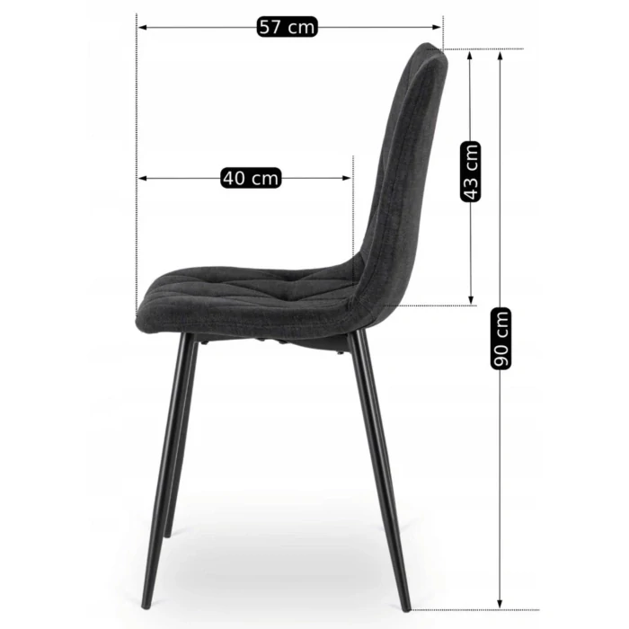 Zostava stôl HARRY 102-142 cm, dub craft+ 4x stolička ROBIN 2 čierna