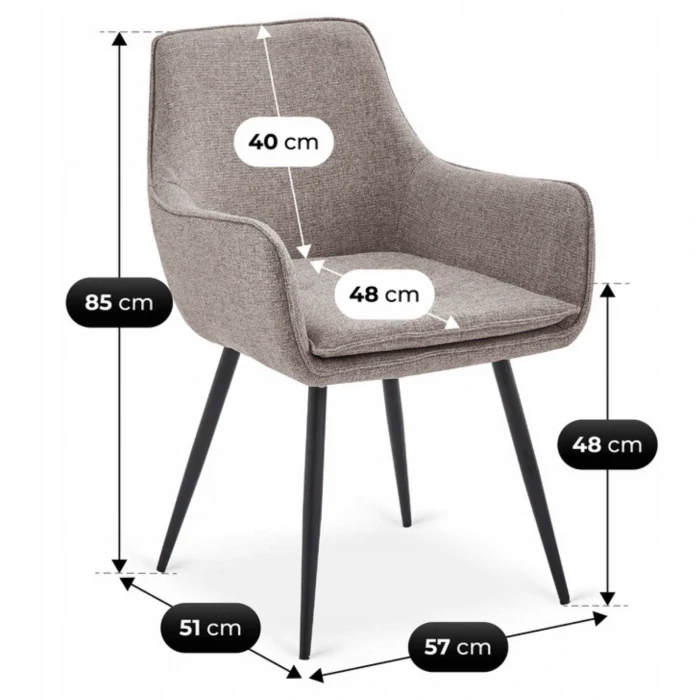 Zostava stôl ALICANTE 160-200 cm, čierny/orech +4x stolička EDRICK hnedá