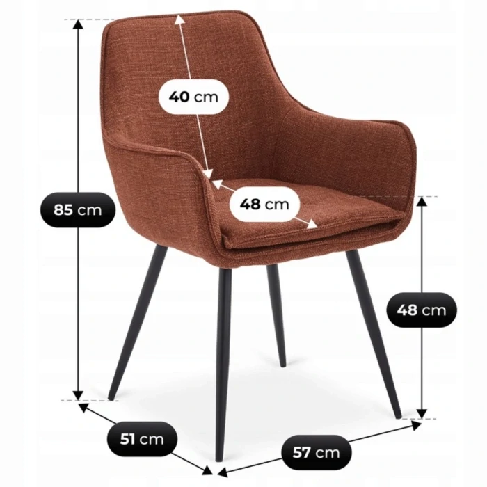 Zostava stôl ALICANTE 160-200 cm, čierny/orech +4x stolička EDRICK červená