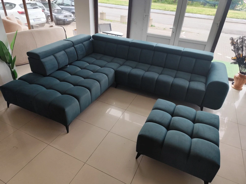 Novinka Sedačka Plaza 305x210cm + taburet 85x85 cm (s úl. priestorom + rozklad)