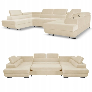 Účko -veľká sedačka Bosso béžová monolith 04 z kolekcie Manchester 