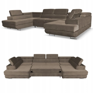 Účko -veľká sedačka Bosso hnedá velúr New velo z kolekcie Manchester   