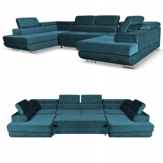 Účko -veľká sedačka Bosso tyrkysová velúr New velo z kolekcie Manchester  