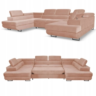 Účko -veľká sedačka Bosso ružová monolith z kolekcie Manchester   