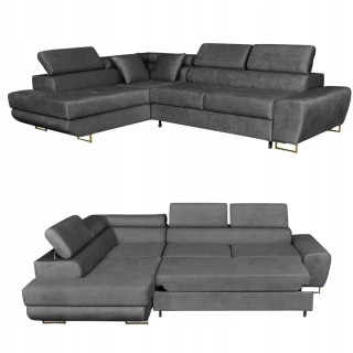 Rohová sedačka Bosso  z kolekcie Manchester  sivá Forta 