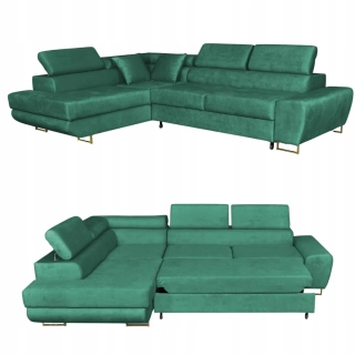 Rohová sedačka Bosso, Zelená z kolekcie Manchester   Forta 