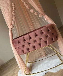 Detská kolíska BabyBella Divani Tmavá Ružová (BEZ BALDACHÝNU)