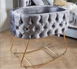 Detská kolíska BabyBella Divani Strieborná  Sivá 