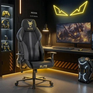 Herná stolička NEXON, čierna/žltá