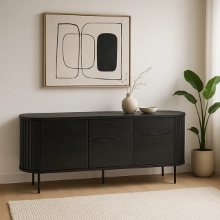 Komoda BECK 160 cm, čierna