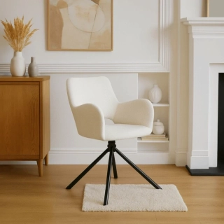 Otočná stolička FLAV krémová