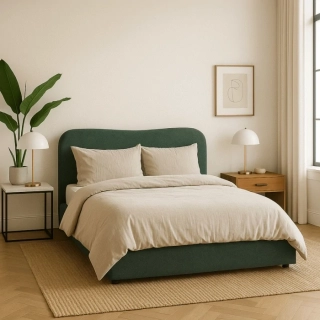 Posteľ 160x200 BRISTOL s úložným priestorom, zelená