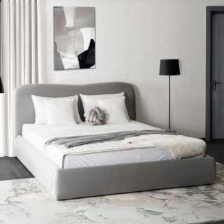 Posteľ 180x200 BRISTOL s úložným priestorom, sivá 