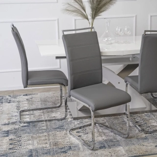 Stolička LOCA, sivá ekokoža