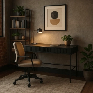 Stôl TRISH 120 cm, čierna