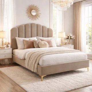 Posteľ GEMINI 160x20, béžová