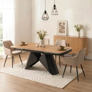Rozkladací stôl VERONA 160-240 cm dub/čierna