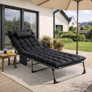 Lehátko VENUS, čierne