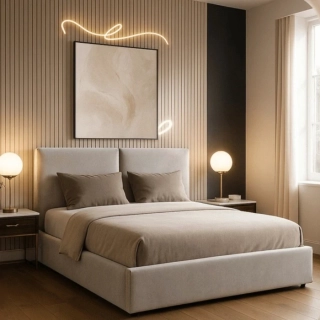 Posteľ MARSYLIA 160x200 s úložným priestorom, sivá