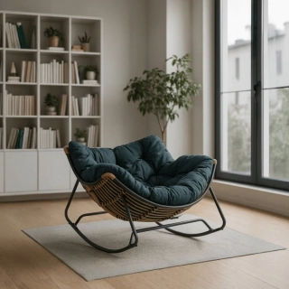 Hojdacie kreslo ELTON, zelené