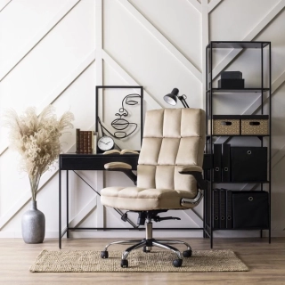 Otočná stolička LONDON, béžová