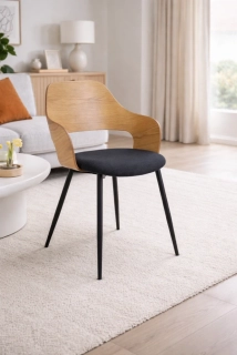 Stolička ORBI, zlatý dub/čierna