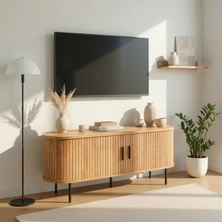 TV skrinka TRISH 120 cm, dub