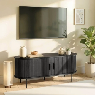 TV skrinka TRISH 120 cm, čierna