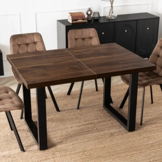 Rozkladací stôl TOMAS 130-230 cm orech/čierna