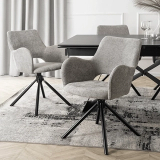 Stolička FLAV, sivá boucle