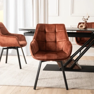 Otočná stolička LUNA, červená