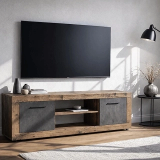 TV skrinka BLAGO 140 cm, tmavý dub/grafit