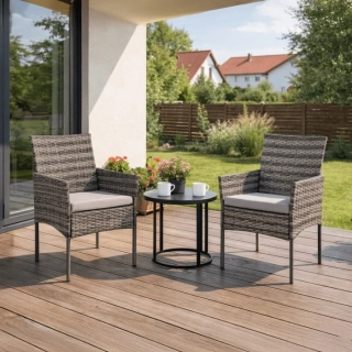 2x Záhradná stolička CORTO, sivá