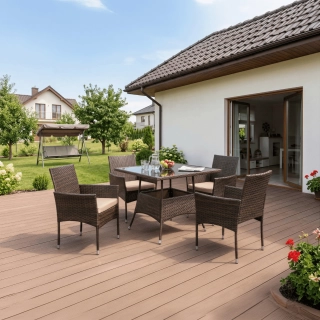 Záhradný nábytok MORADO, hnedý/béžový