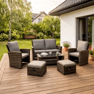 Záhradný nábytok DELGADO, sivý